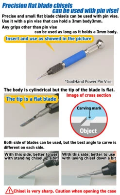 God Hand Godhand GH-BBH-1-3 Bit Flat Blades Set Of 5pcs For Plastic Model Kit -Hasbro Outlet Store 4562349873524c