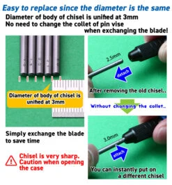 God Hand Godhand GH-BBH-1-3 Bit Flat Blades Set Of 5pcs For Plastic Model Kit -Hasbro Outlet Store 4562349873524f