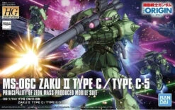 Bandai Gundam 1/144 HG The Origin #016 MS-06C Zaku II Type C/ Type C-5 Model Kit -Hasbro Outlet Store 4573102577382 b