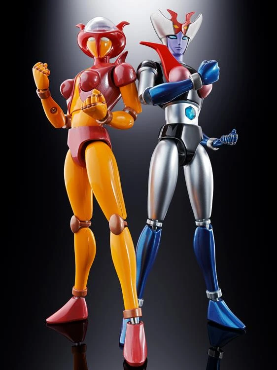 Bandai Soul Of Chogokin Mazinger Z GX-08R Aphrodai A And GX-09R Minerva X Set Action Figure 1 Bandai Soul Of Chogokin Mazinger Z GX-08R Aphrodai A And GX-09R Minerva X Set Action Figure