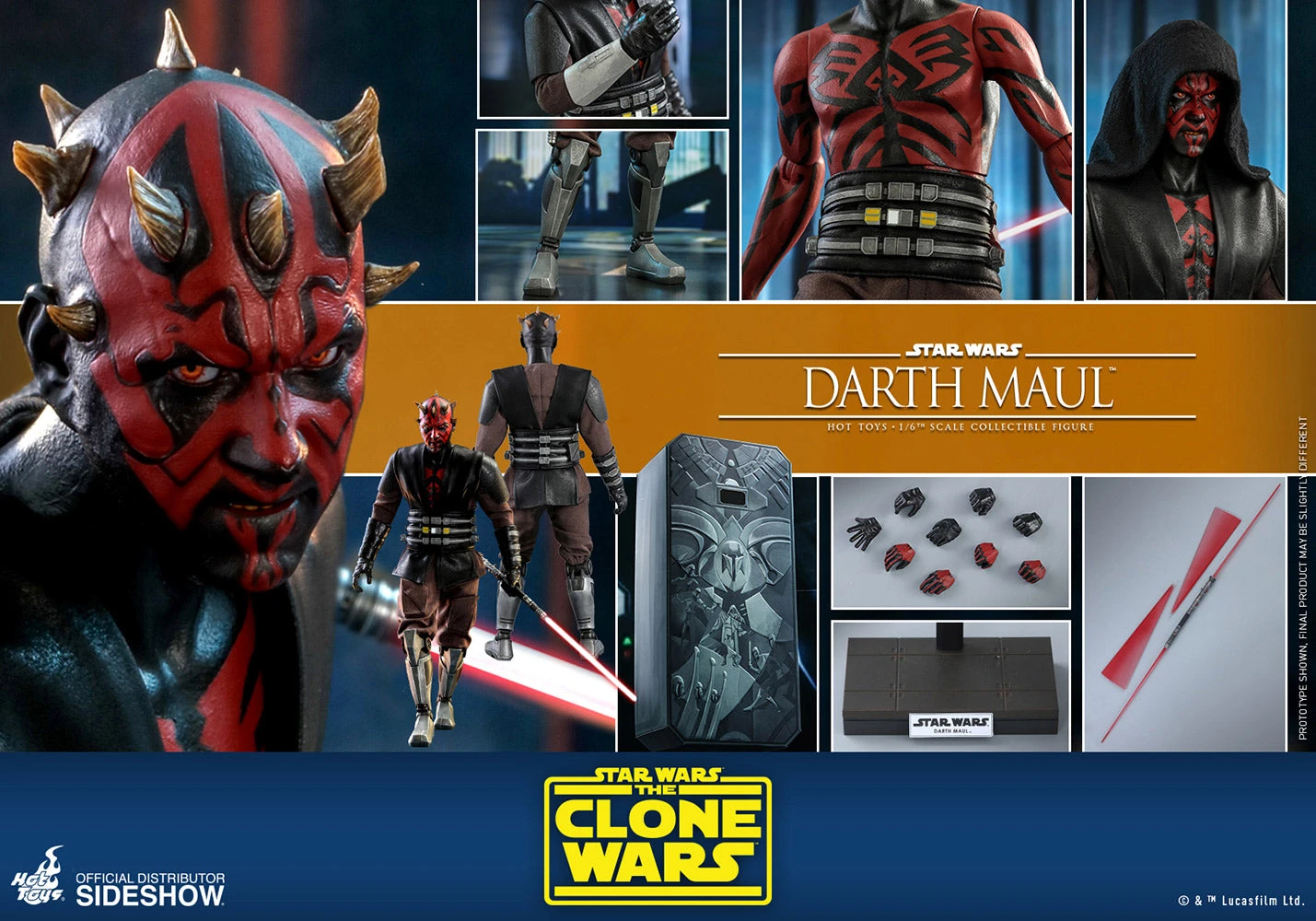 Hot Toys 1/6 Star Wars: The Clone Wars Darth Maul Sixth Scale Figure TMS024 1 Hot Toys 1/6 Star Wars: The Clone Wars Darth Maul Sixth Scale Figure TMS024