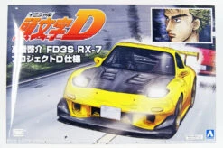 Aoshima 1/24 Initial D #08 Takahashi Keisuke FD3S RX-7 (Project D Ver.) Model Kit -Hasbro Outlet Store 4905083056202
