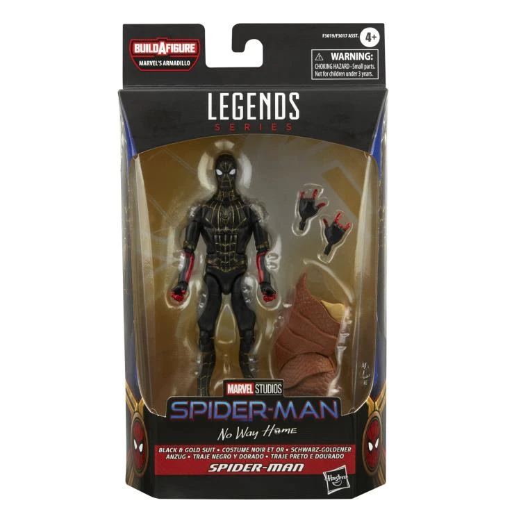 Hasbro Marvel Legends Spider-Man: No Way Home Wave Black And Gold Suit Spider-Man (Marvel's Armadillo BAF) 5 Hasbro Marvel Legends Spider-Man: No Way Home Wave Black And Gold Suit Spider-Man (Marvel's Armadillo BAF) - Image 5