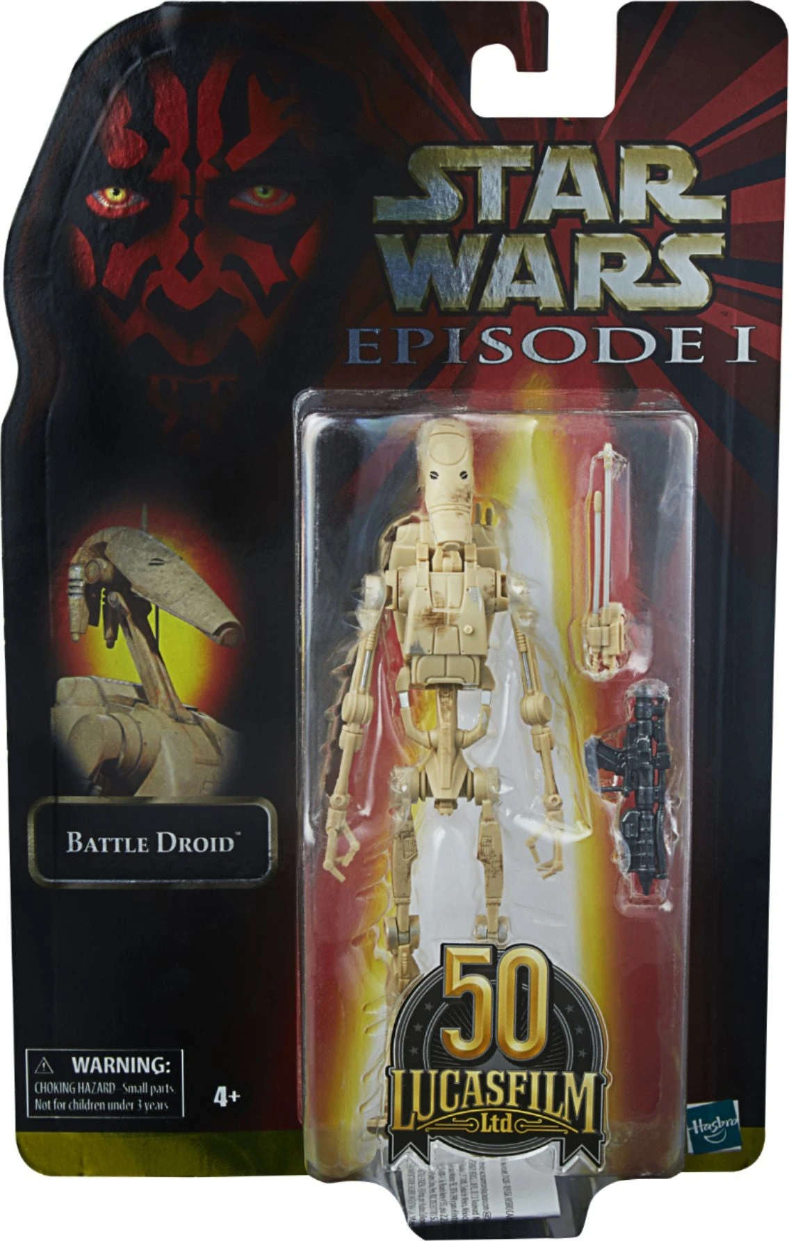 Hasbro Star Wars The Black Series Lucasfilm 50th Anniversary Episode I Battle Droid 6 Inch Action Figure 2 Hasbro Star Wars The Black Series Lucasfilm 50th Anniversary Episode I Battle Droid 6 Inch Action Figure - Image 2