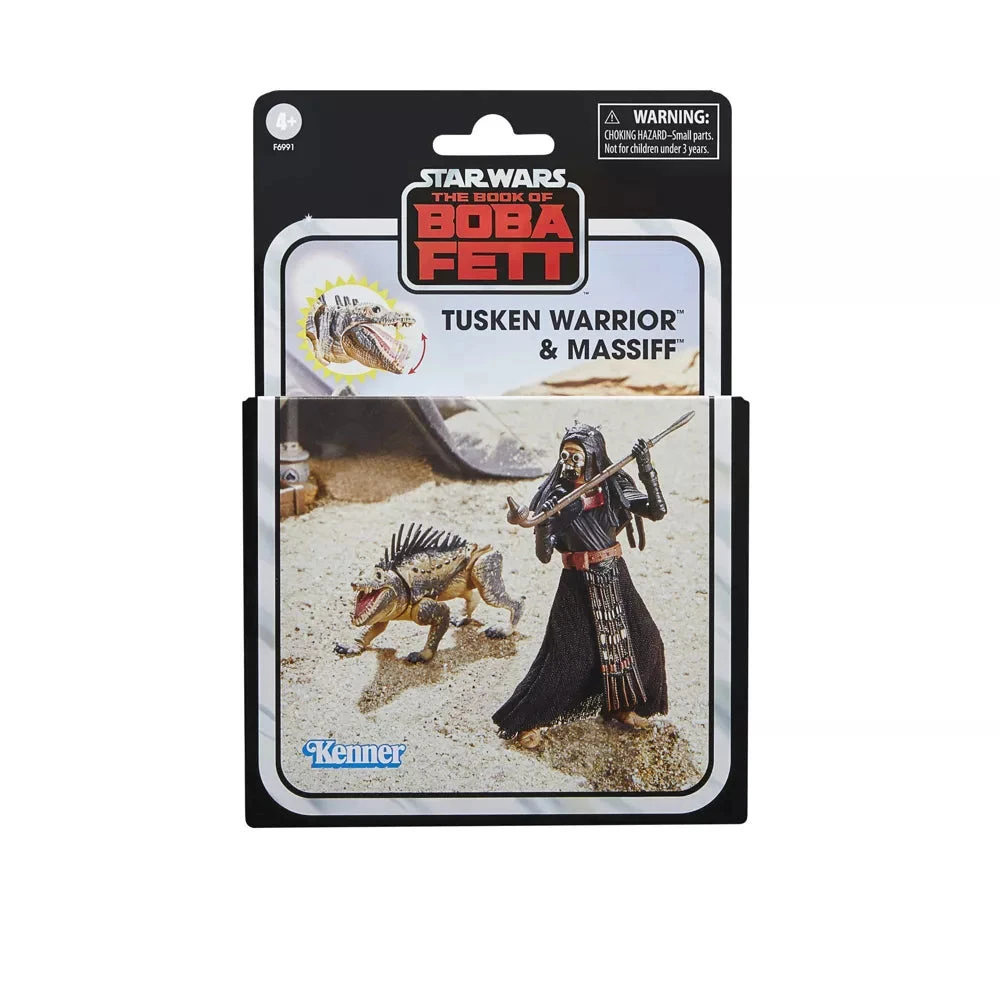 Hasbro Star Wars Black Series Vintage Collection Tusken Warrior And Massiff F6991 3.75" 2-Pack Action Figure 3 Hasbro Star Wars Black Series Vintage Collection Tusken Warrior And Massiff F6991 3.75" 2-Pack Action Figure - Image 3
